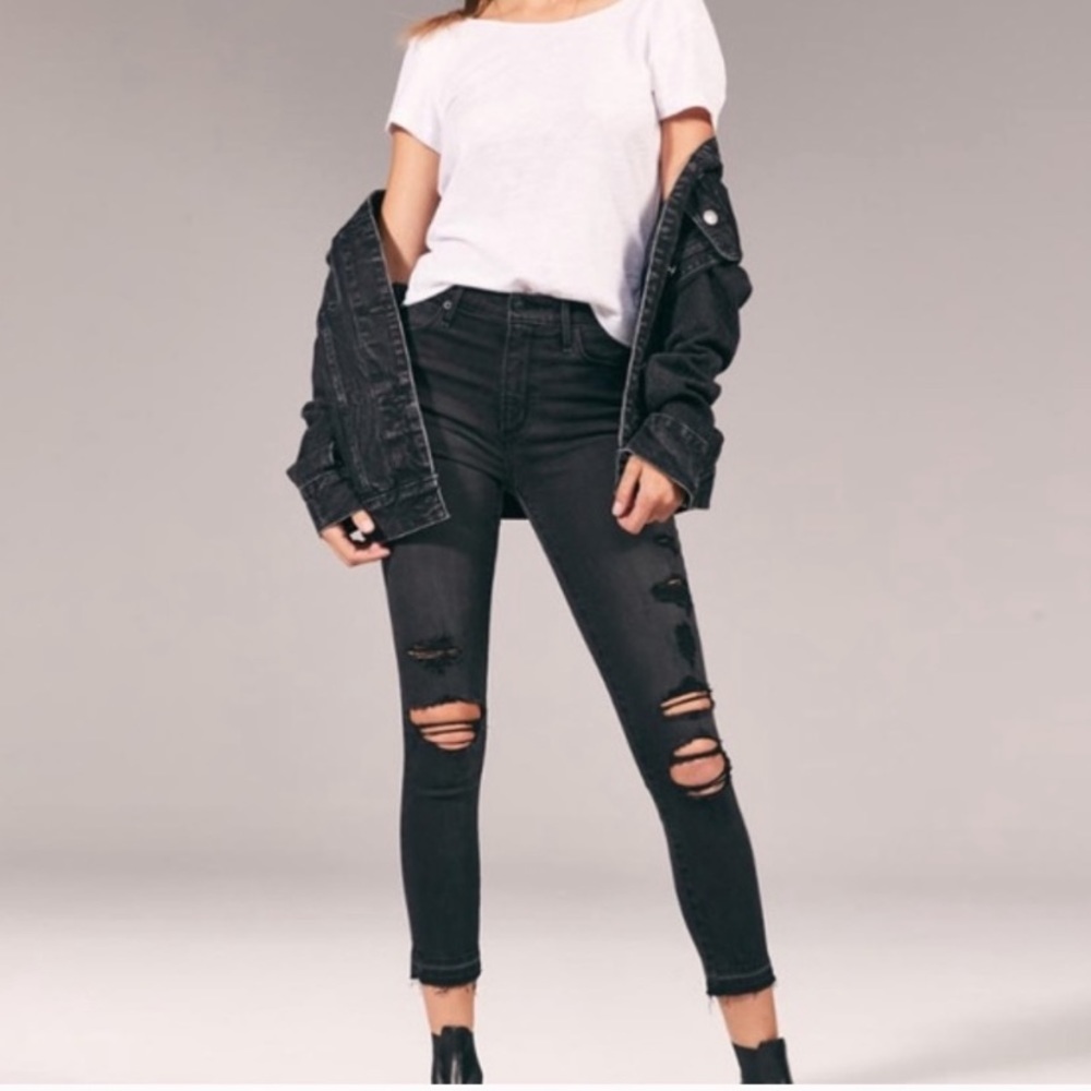 Abercrombie Black Skinny Jeans Size 25